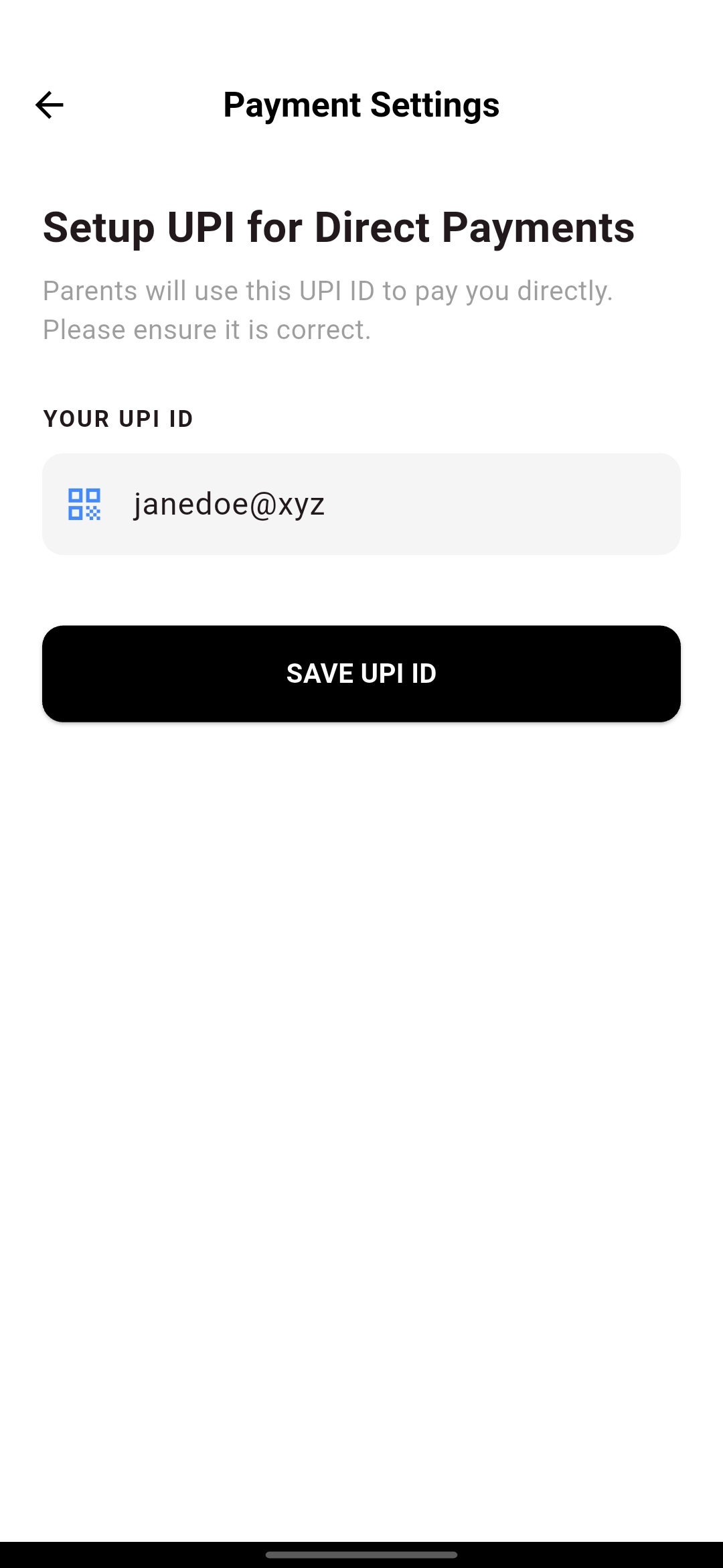 Direct UPI Setup